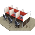 Столы с перегородками в офис