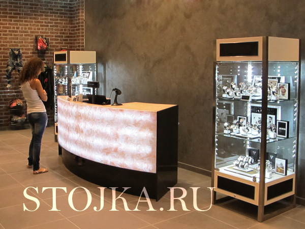 Стойка для салона красоты с подсветкой